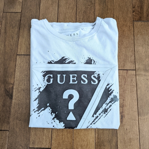GUESS Logo T-shirt Soft Ringer Tee Grey - Picture 8 of 9